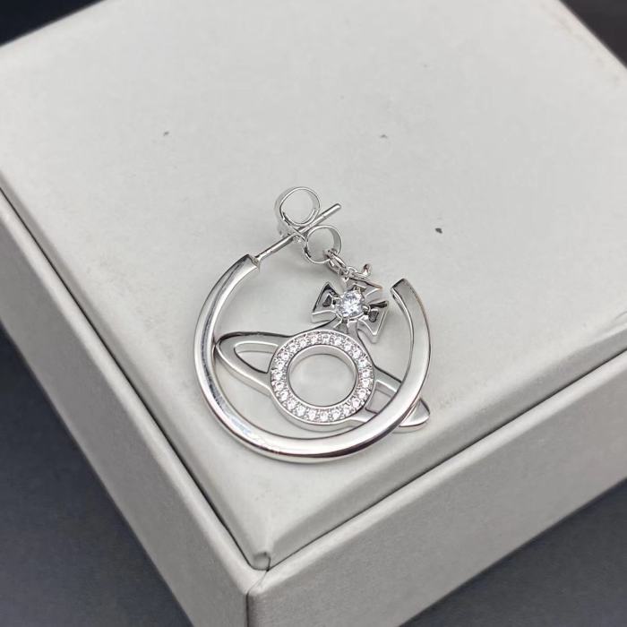 C-Ring Saturn Earrings