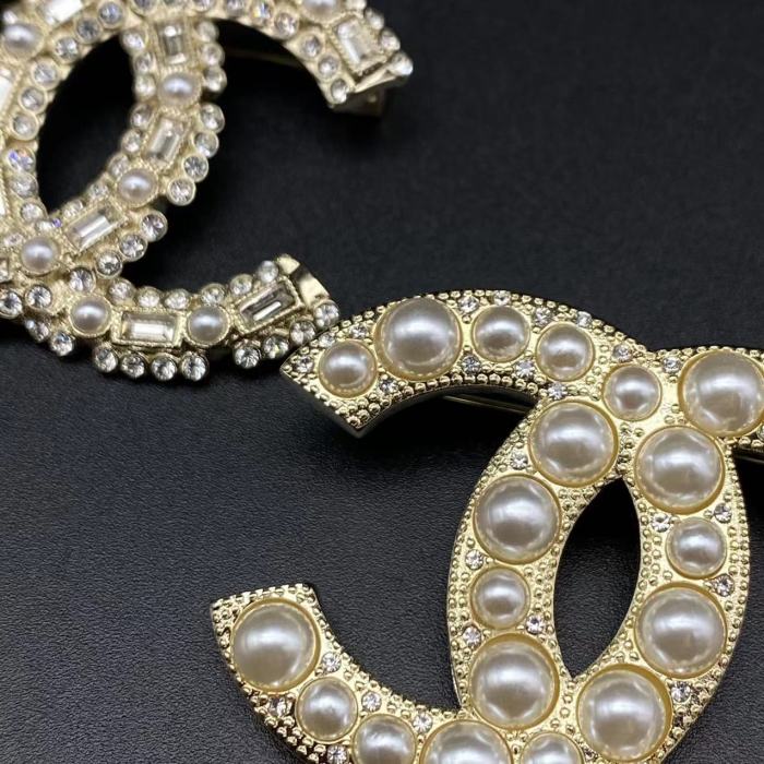 Diamond plated brooch