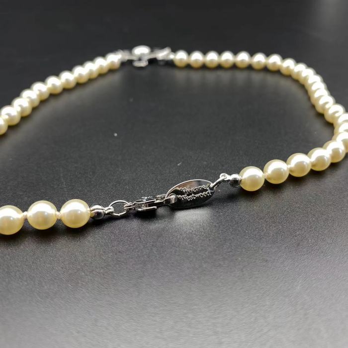 Pink Diamond Pearl Saturn Necklace