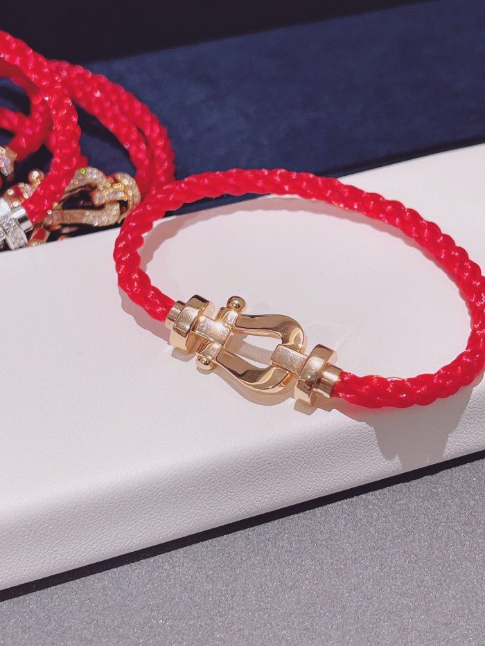 Large red nylon rope bracelet