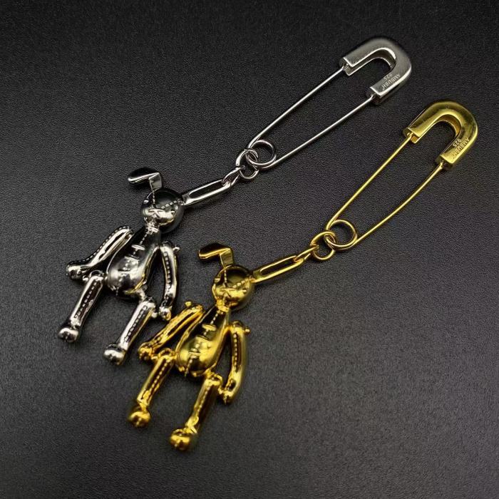 Sterling silver 925 gold-plated paper clip animal ear stud