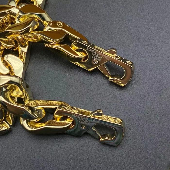 LV土豪金手链项链合集