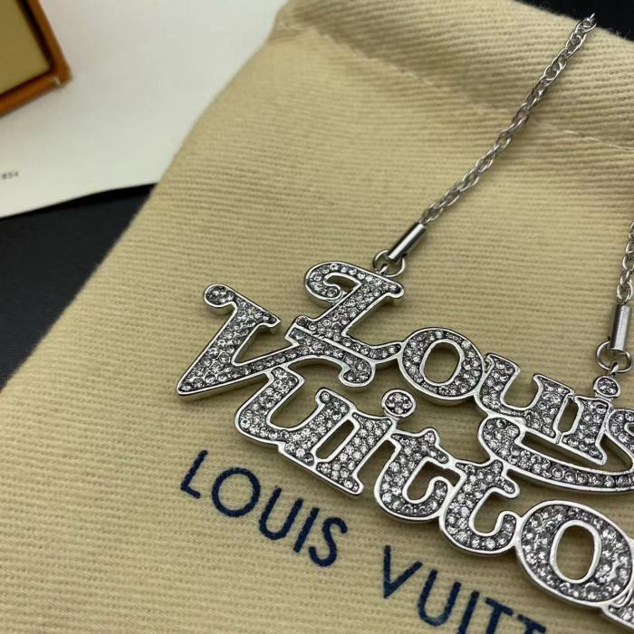 Logo diamond necklace