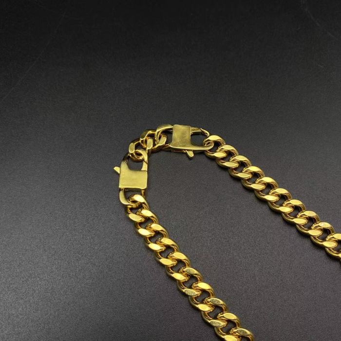 Cuban logo necklace with diamonds