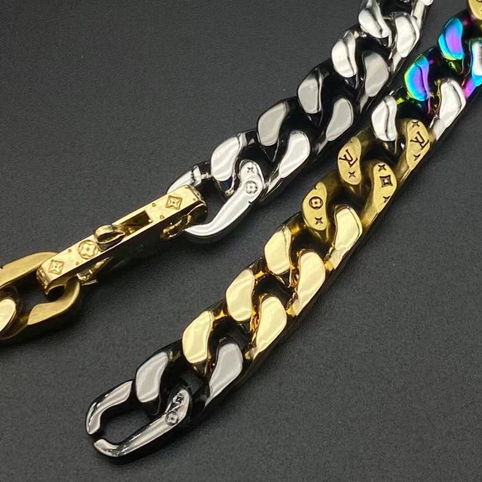 LV彩色带小标手链项链合集