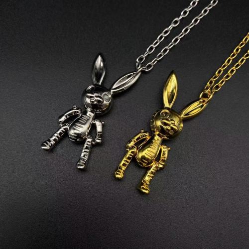 Sterling silver 925 gold-plated bunny necklace