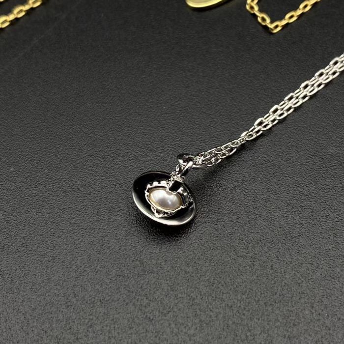 Mini Pearl Saturn Necklace