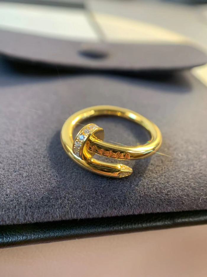 simple diamond nail ring