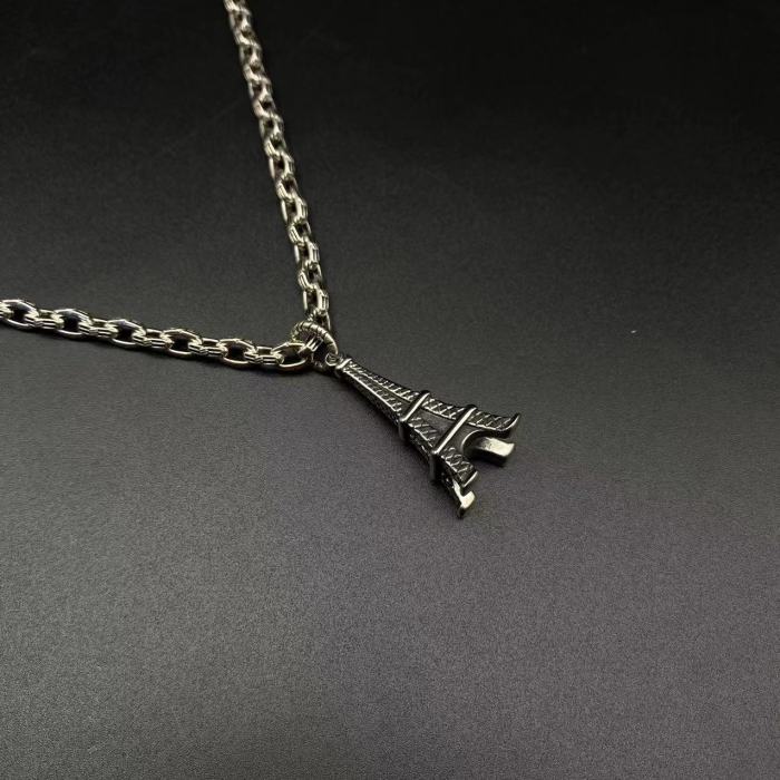 Iron Tower Pendant Necklace