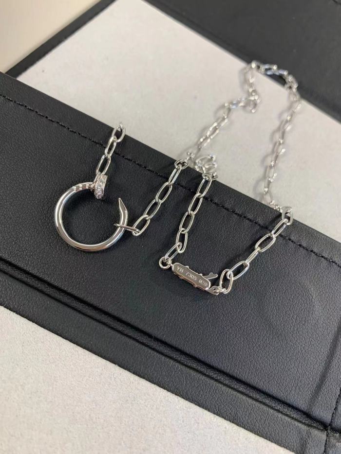 Full diamond nail necklace