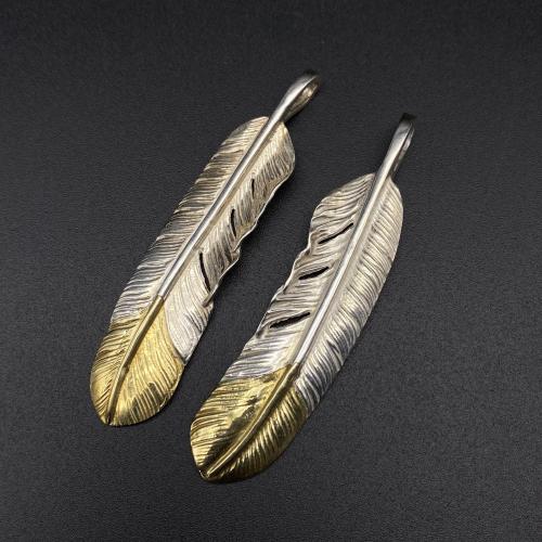 Half golden feather