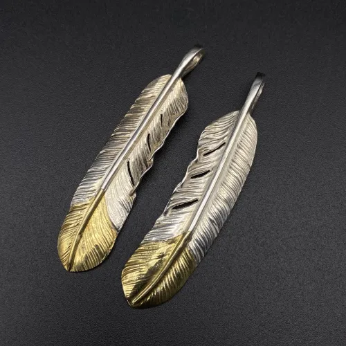 Half golden feather