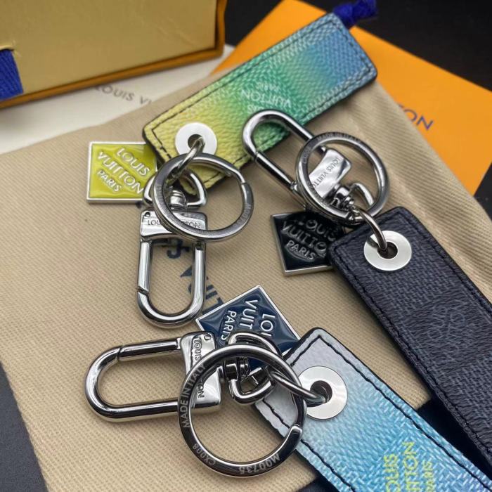 Rectangular Leather Key Chain