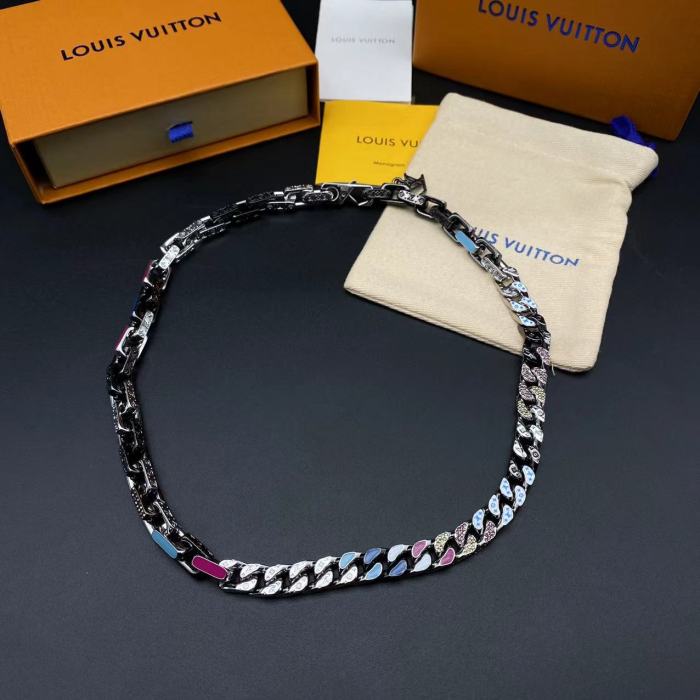 Diamond studded Cuban bracelet necklace