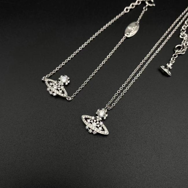 S925 Snow Saturn Bracelet/Necklace Silver