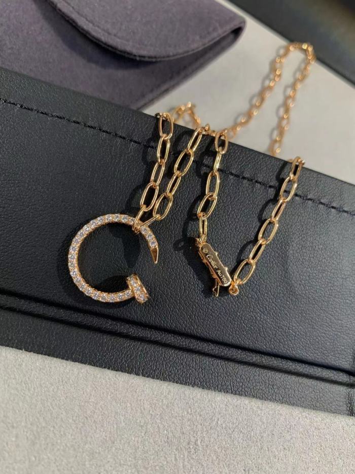 Full diamond nail necklace