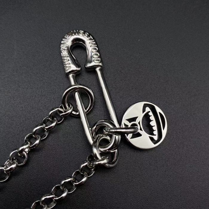 West Queen paper clip pendant necklace