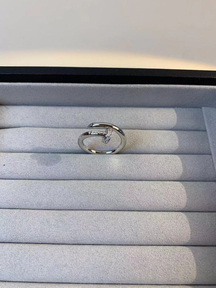 simple diamond nail ring