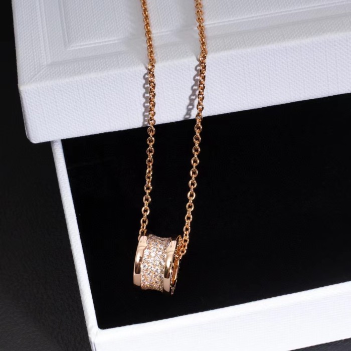 Two color Diamond Pendant Necklace