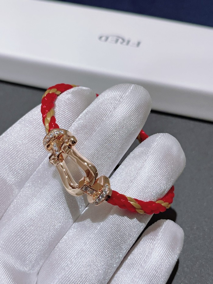 Large nylon red rope bracelet