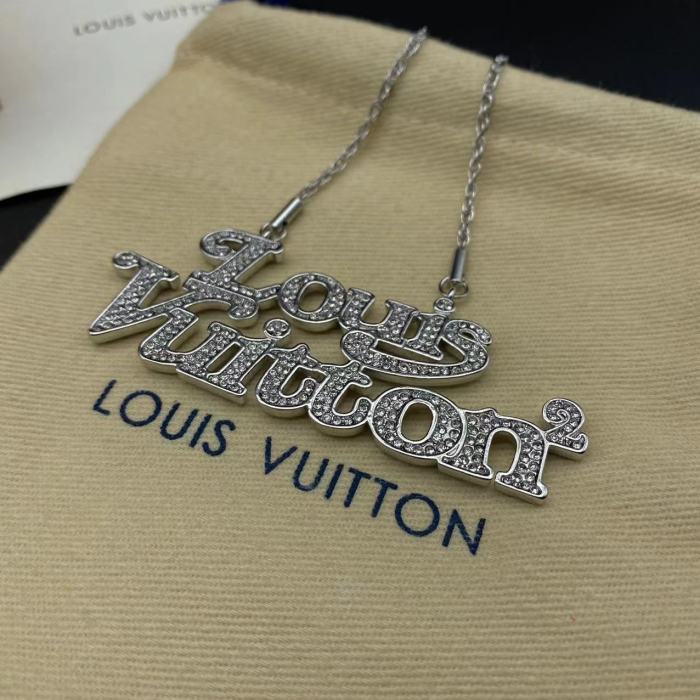 Logo diamond necklace