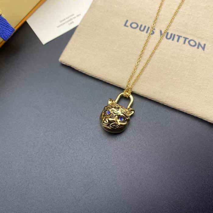 Gold Tiger Head Necklace