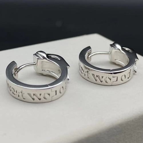Circular text earrings