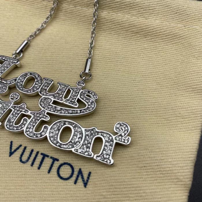 Logo diamond necklace