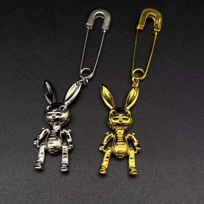 Sterling silver 925 gold-plated paper clip animal ear stud