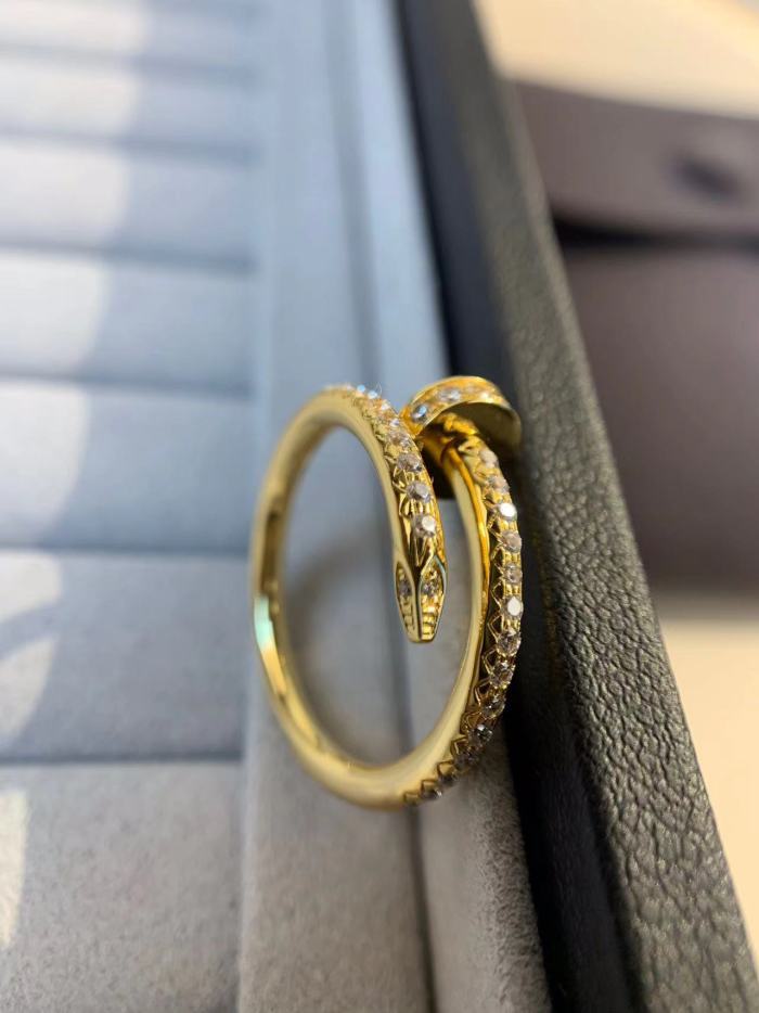 full diamond nail ring