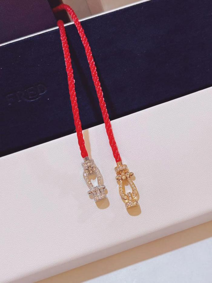 Small red nylon rope bracelet