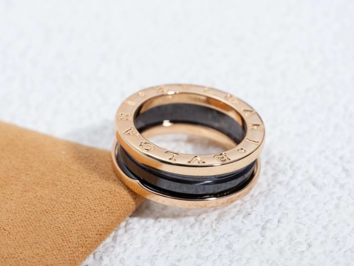 Two color gold-plated ceramic ring