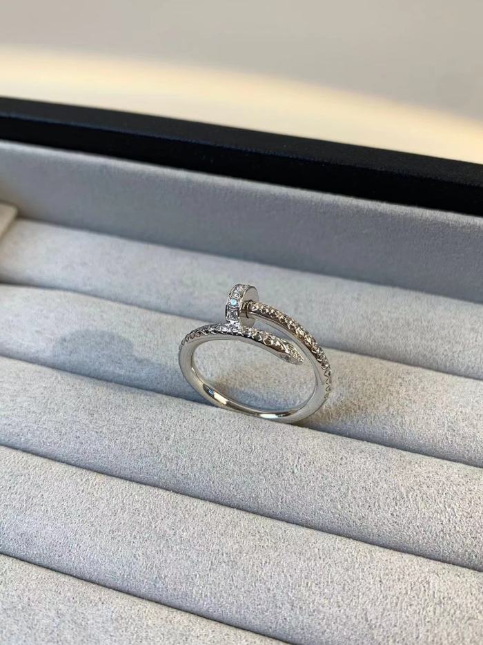 full diamond nail ring