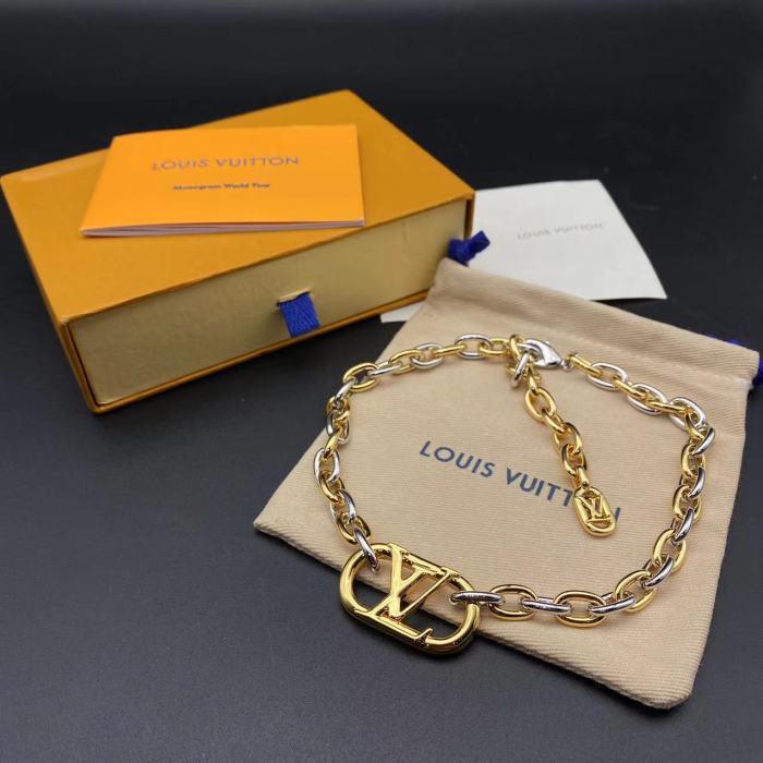 Two color chain three-dimensional logo Bracelet