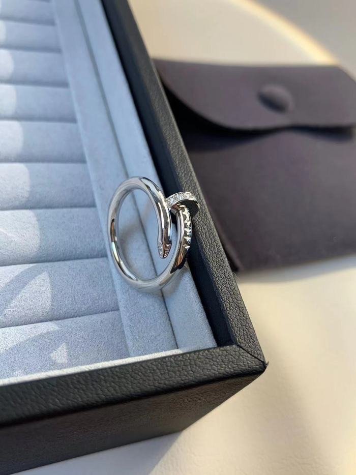 simple diamond nail ring