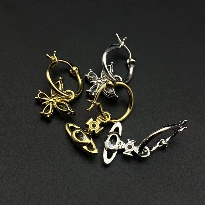 Butterfly Saturn Earrings