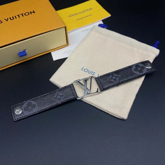 Logo leather bracelet