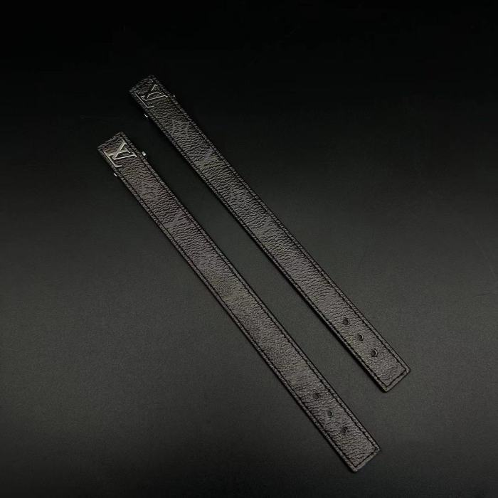 Logo leather bracelet