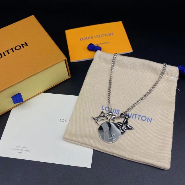 Circular logo pendant necklace