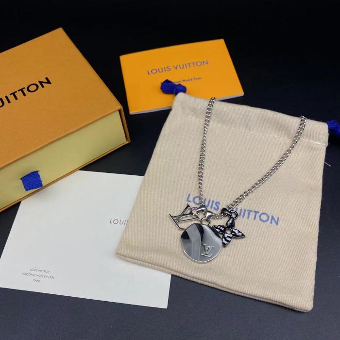 Circular logo pendant necklace