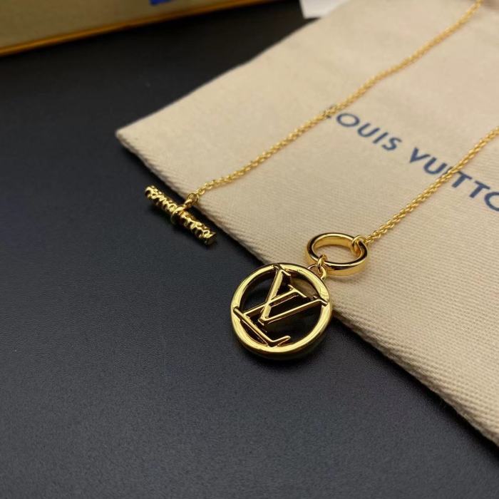 Gold three-dimensional Logo Necklace