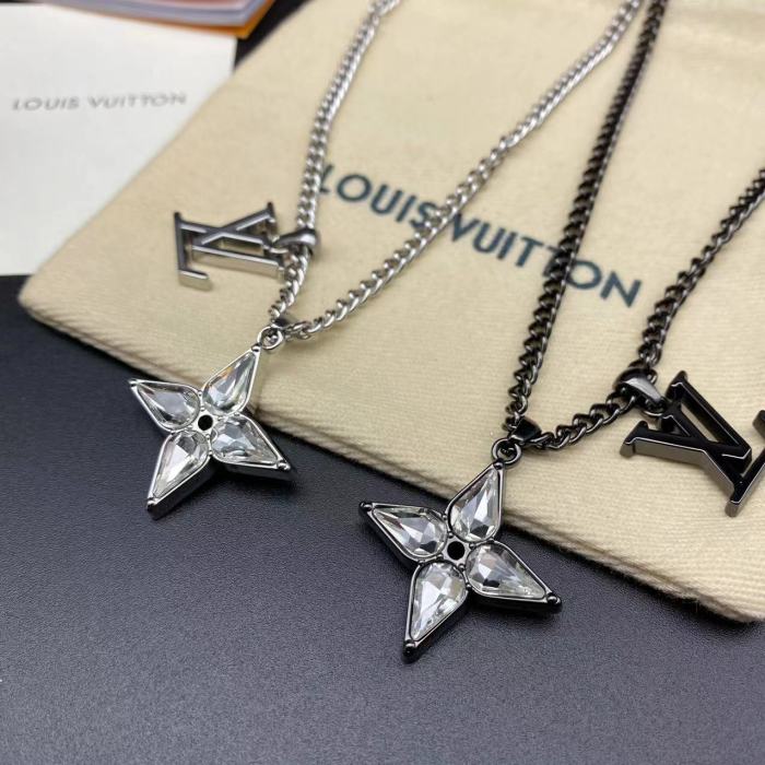 Diamond logo pendant necklace