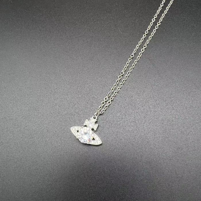 Vivienne Westwood 西太后吊坠项链加长线镀金系列真钻施家水钻高品质饰品