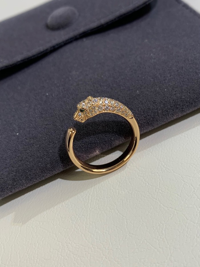 Full Diamond Cheetah Open Ring