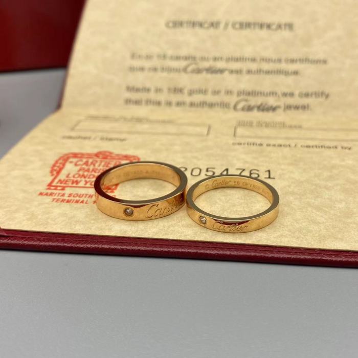 Logo single diamond ring