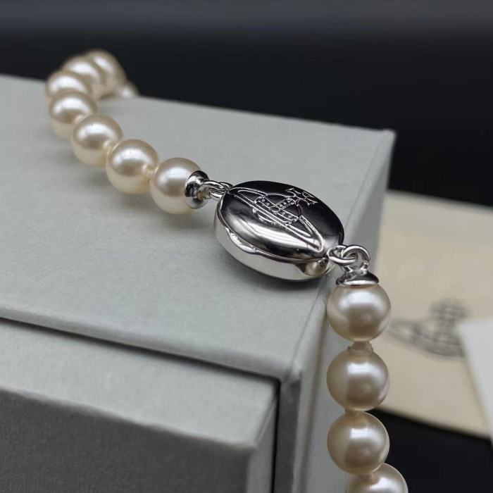 Western queen pearl diamond necklace