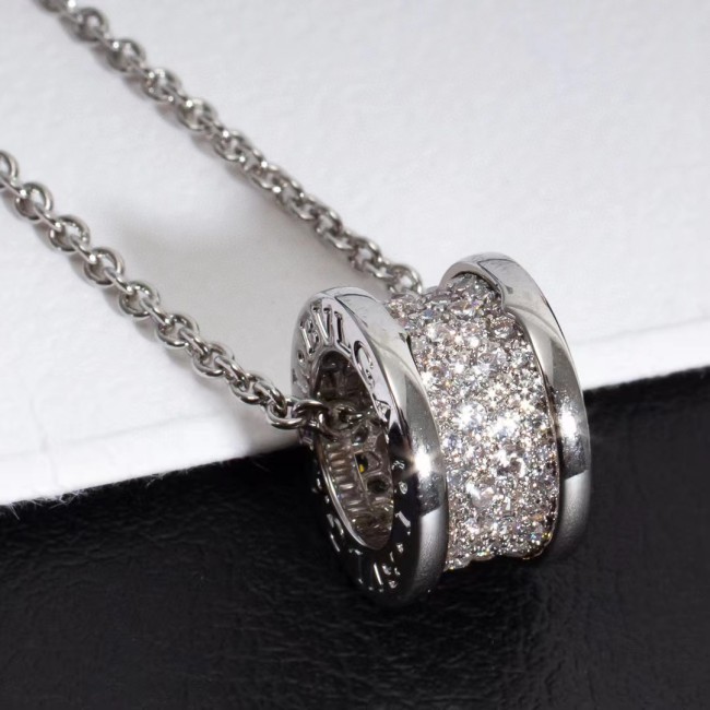 Two color Diamond Pendant Necklace