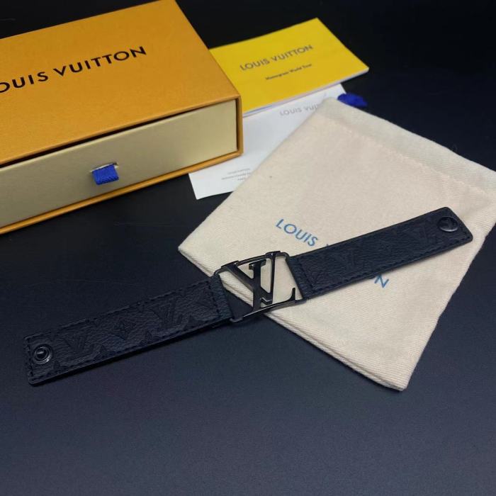 Logo leather bracelet