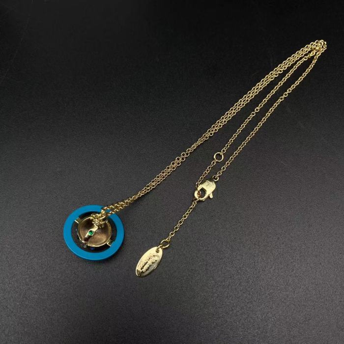 Four color Saturn necklace