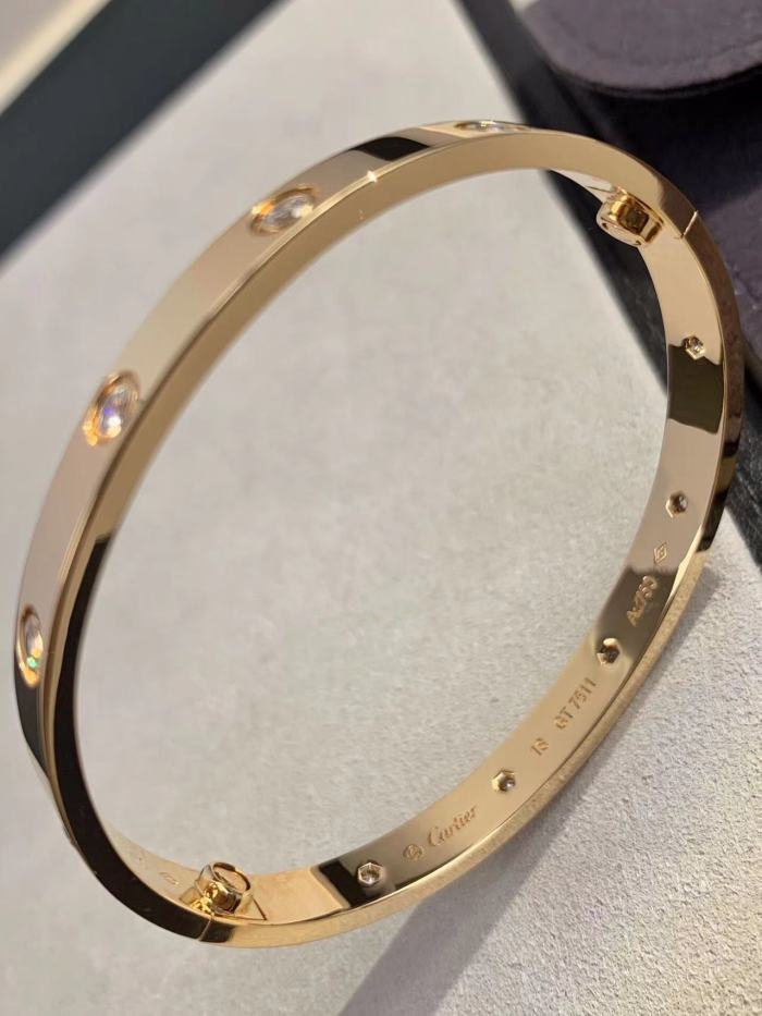 Three color ten Diamond Bracelet